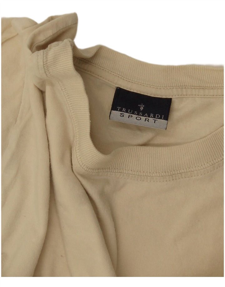 Trussardi Bărbați Tricou Top Medium Bej Bumbac