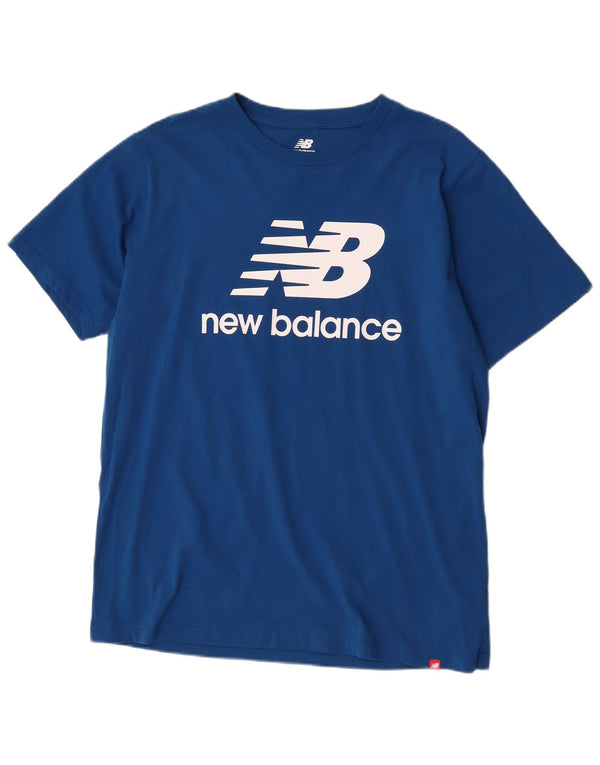 Tricou grafic pentru bărbați New Balance Top XL Bumbac albastru