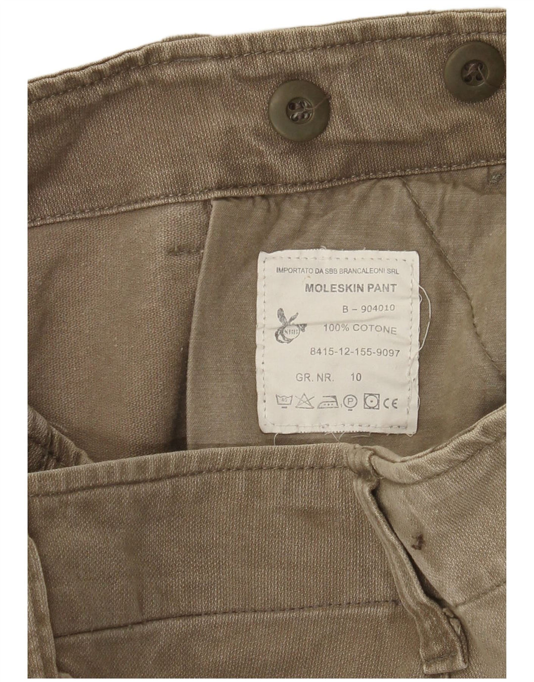 Pantaloni scurti cargo vintage pentru bărbați W36, bumbac mare kaki