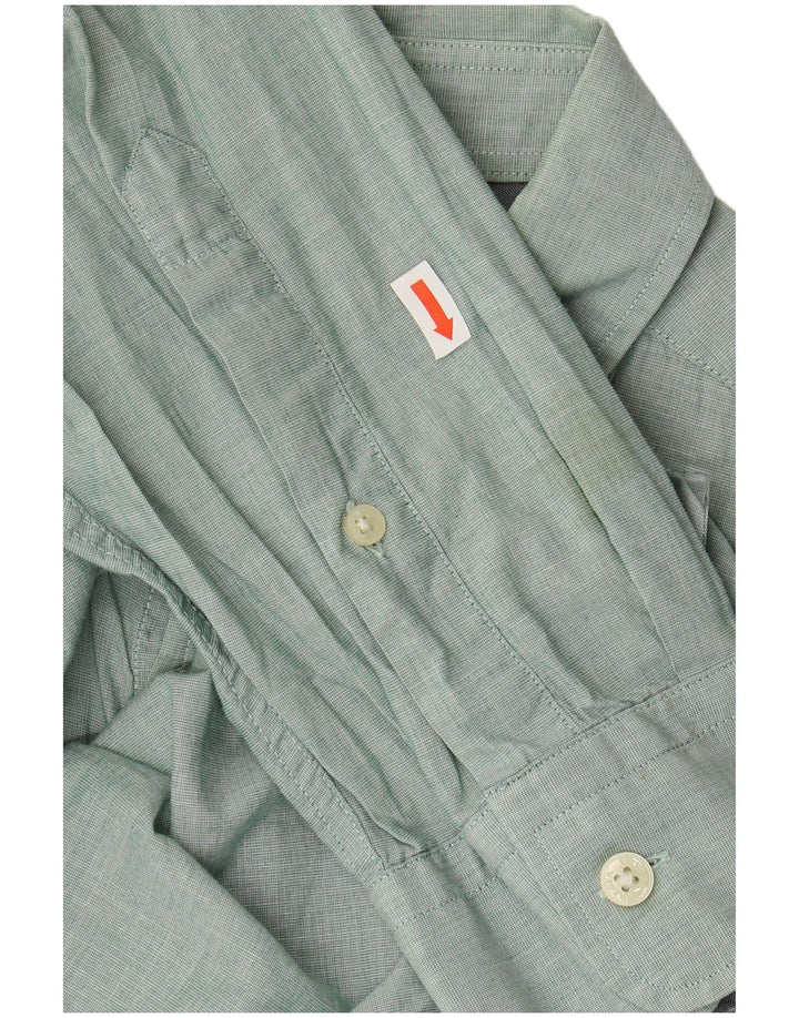 Cămașă Jaeger pentru bărbați, mare, verde, bumbac