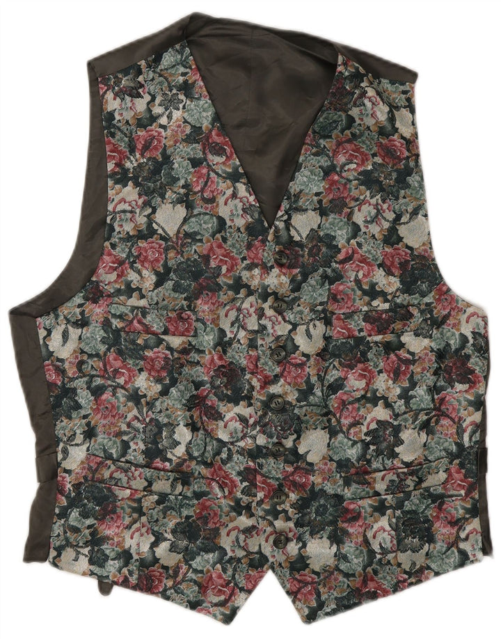 Vestă Vintage Bărbați IT 46 Mic Multicolor Floral