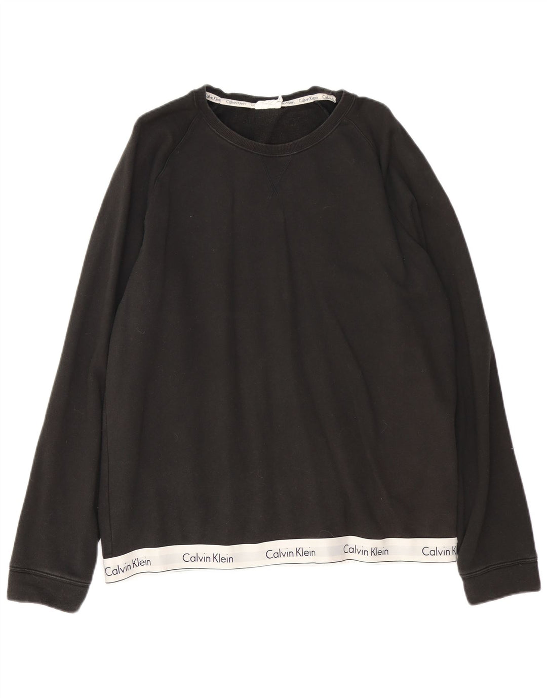 Hanorac grafic Calvin Klein pentru bărbați Pulover XL, bumbac color bloc negru