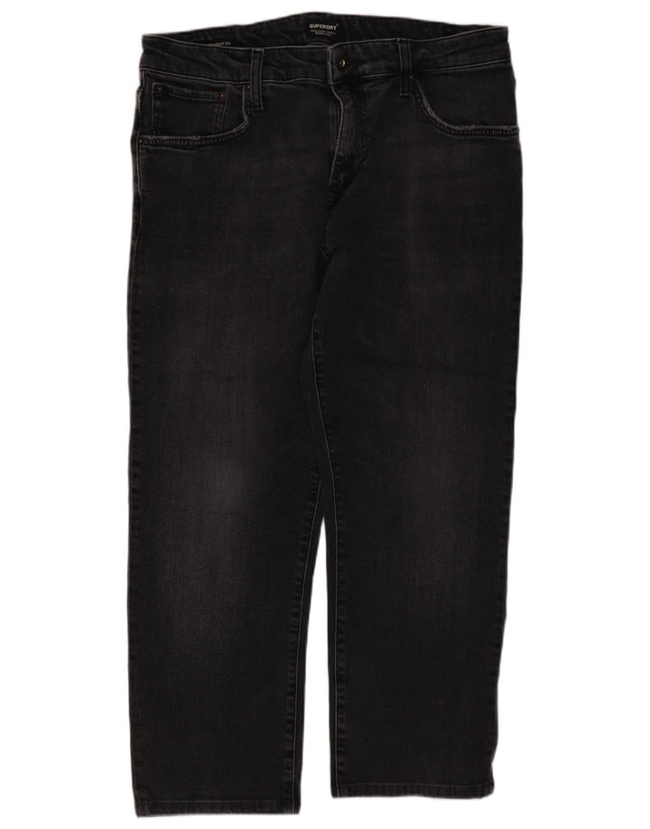 Blugi tăiați pentru bărbați Superdry W34 L24 bumbac negru
