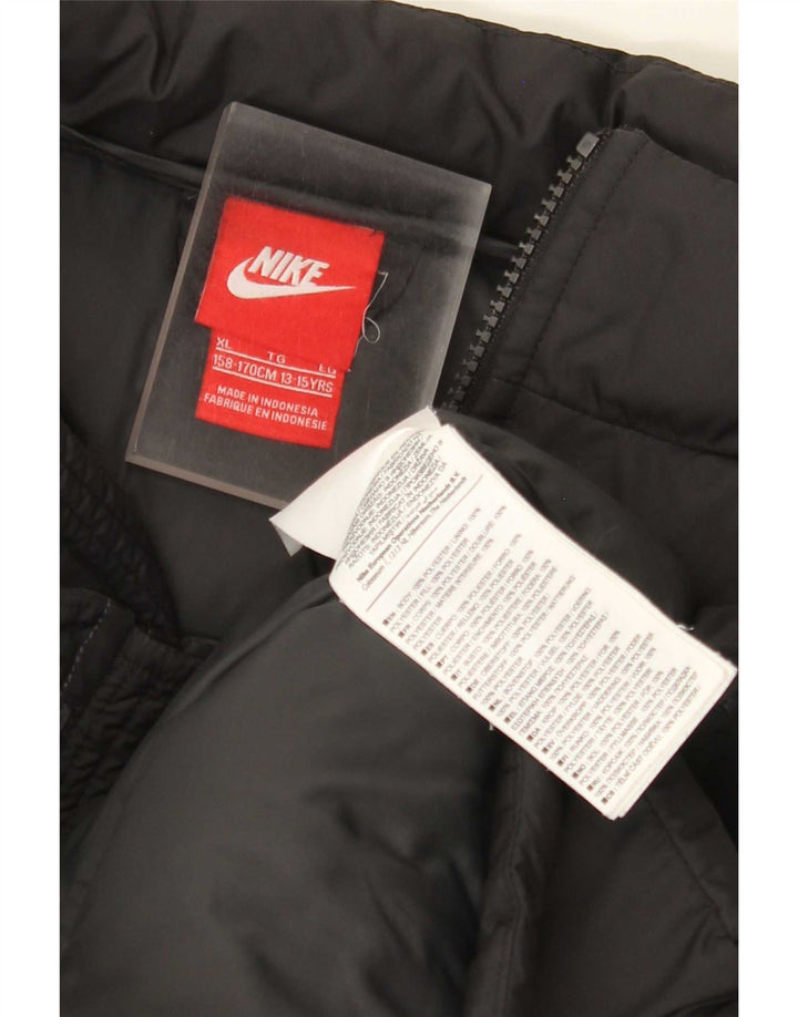 Gilet căptușit pentru băieți Nike 13-14 ani XL poliester negru