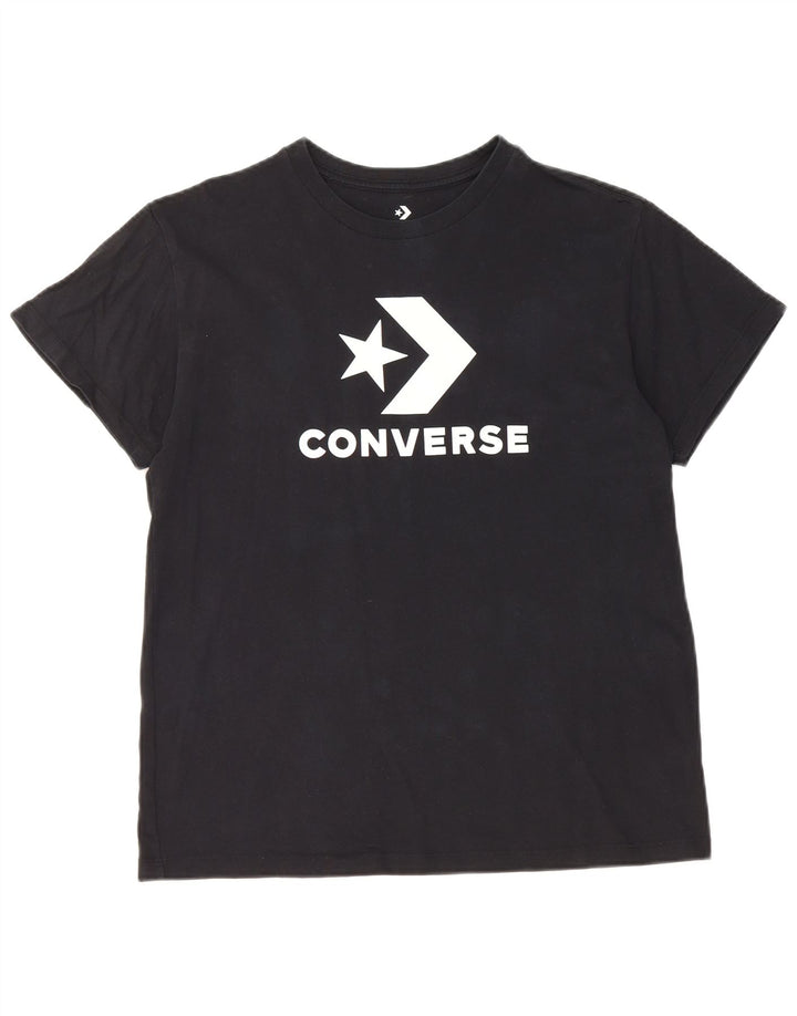 Tricou grafic CONVERSE pentru femei Top UK 14 Medium Black Bumbac