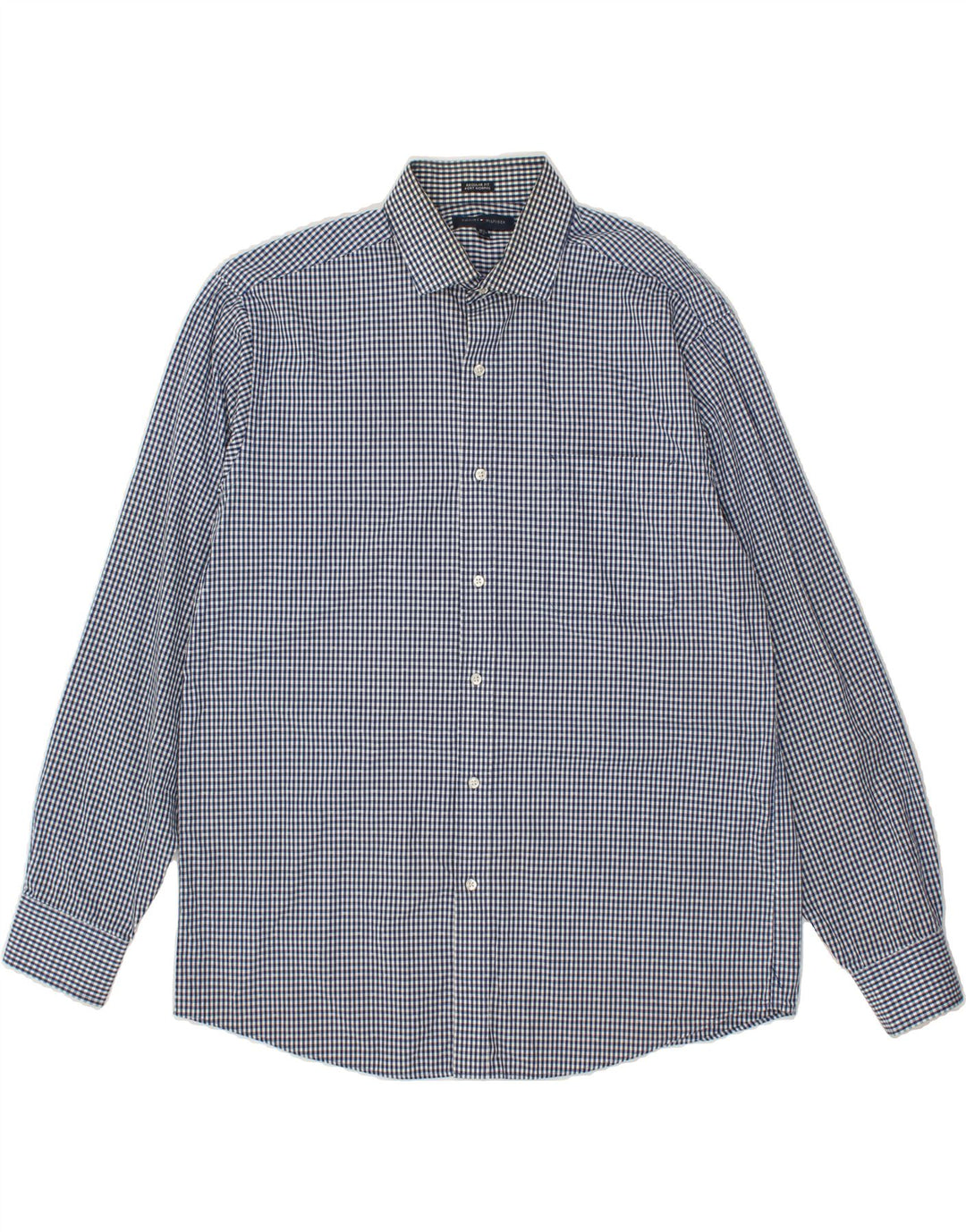 TOMMY HILFIGER Mens Regular Fit Shirt Size 16 1/2 Large Blue Gingham Vintage Tommy Hilfiger and Second-Hand Tommy Hilfiger from Messina Hembry 