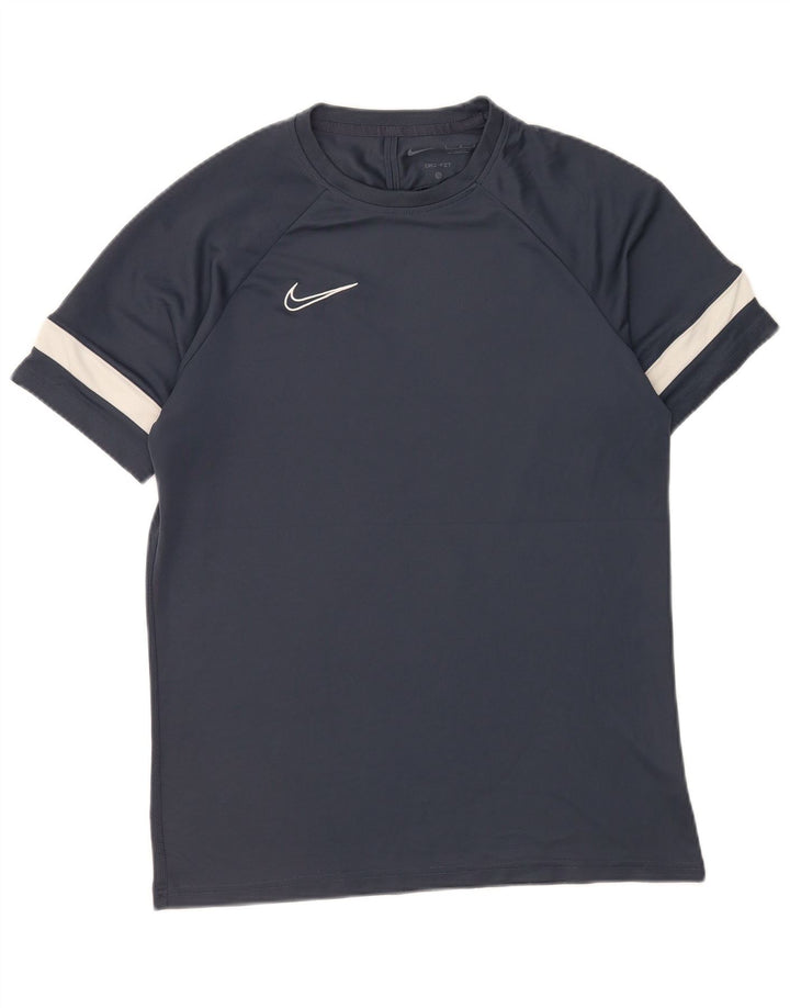 Tricou pentru bărbați Nike Dri Fit Top mare, albastru bleumarin, poliester color bloc