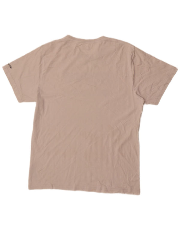 Columbia Mens Graphic T-Shirt Top Large White Cotton