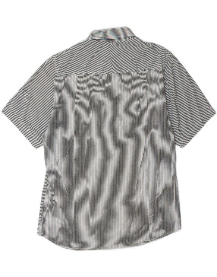 Cămașă cu mânecă scurtă pentru bărbați CALVIN KLEIN JEANS, cu dungi mari, gri