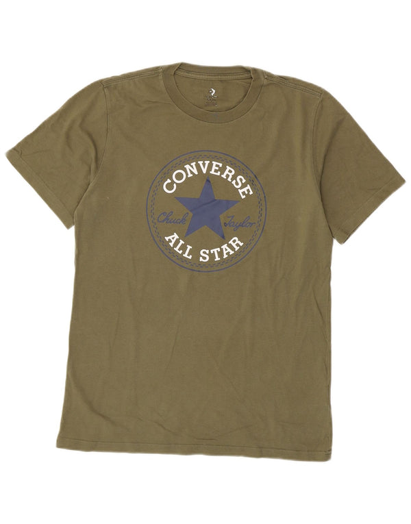 Tricou grafic Converse pentru bărbați Top mic din bumbac kaki