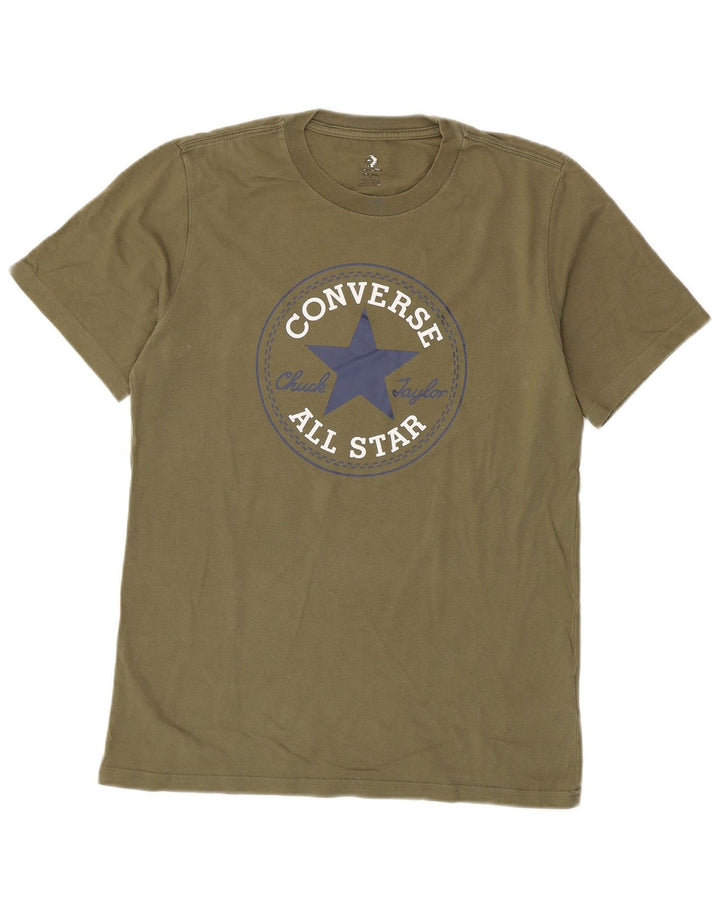 Tricou grafic Converse pentru bărbați Top mic din bumbac kaki