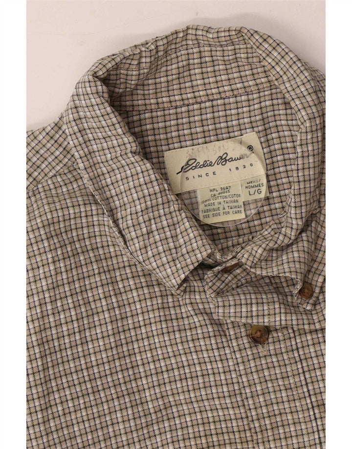 Cămașă pentru bărbați Eddie Bauer, mare, maro, din bumbac
