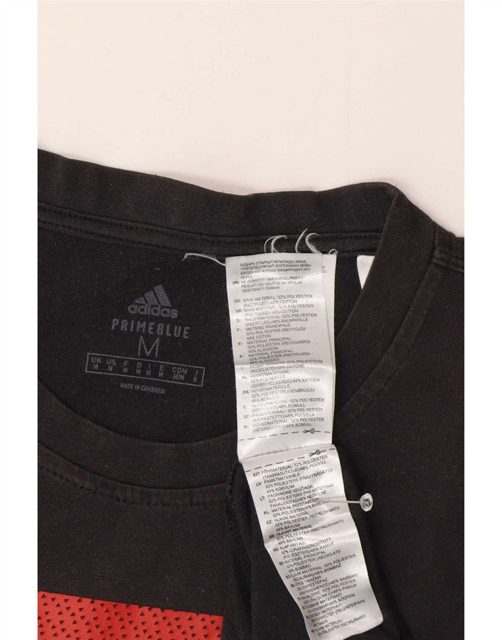 Tricou grafic pentru bărbați Adidas Top Mediu Poliester Negru