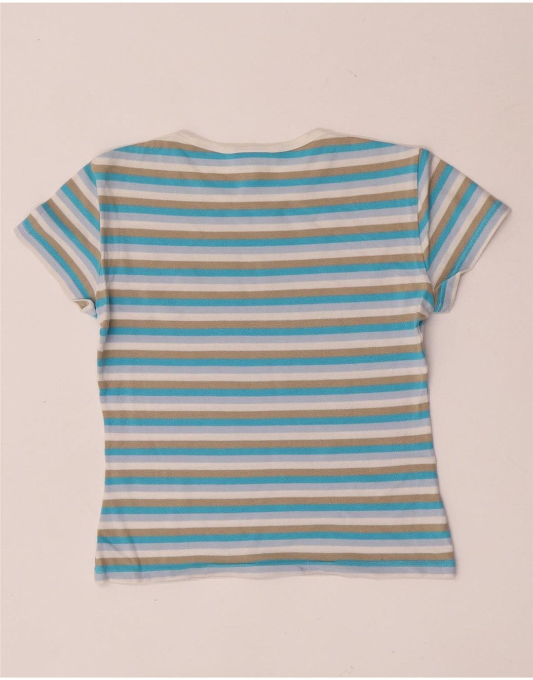 Tricou crop Lacoste pentru femei Top Marimea 38 Bumbac cu dungi multicolore mediu
