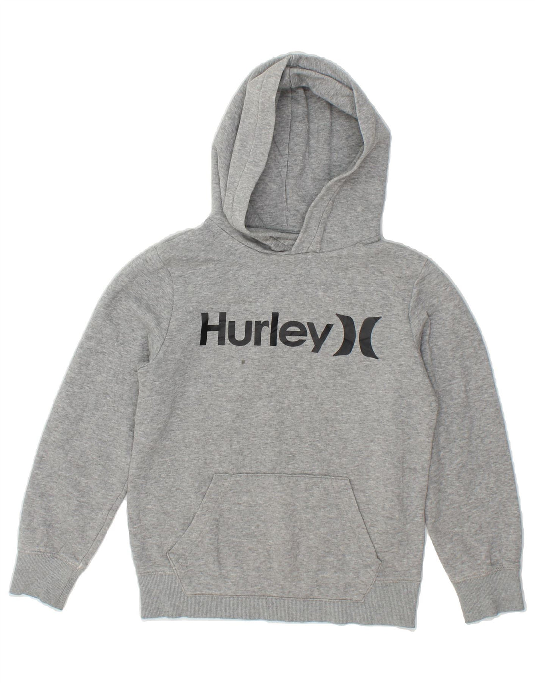 HURLEY Boys Graphic Hoodie Jumper 10-11 Years Medium  Grey Vintage Hurley and Second-Hand Hurley from Messina Hembry 