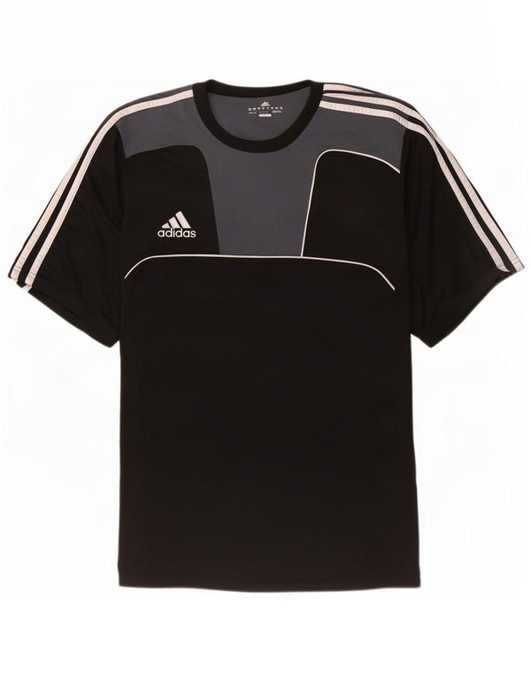 Adidas Mens Climacool T-Shirt Top UK 48/50 XL Black Colourblock Polyester