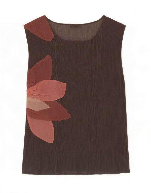 Bluză fără mâneci pentru femei Penny Black UK 12 Medium Brown Floral