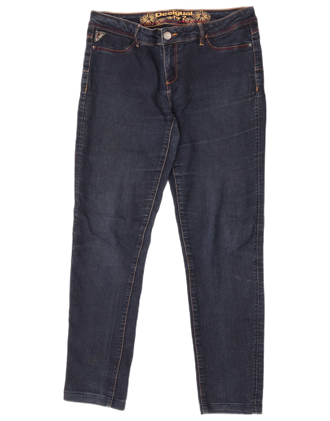 Blugi skinny pentru femei Desigual W34 L29 Albastru