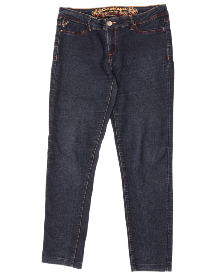 Blugi skinny pentru femei Desigual W34 L29 Albastru