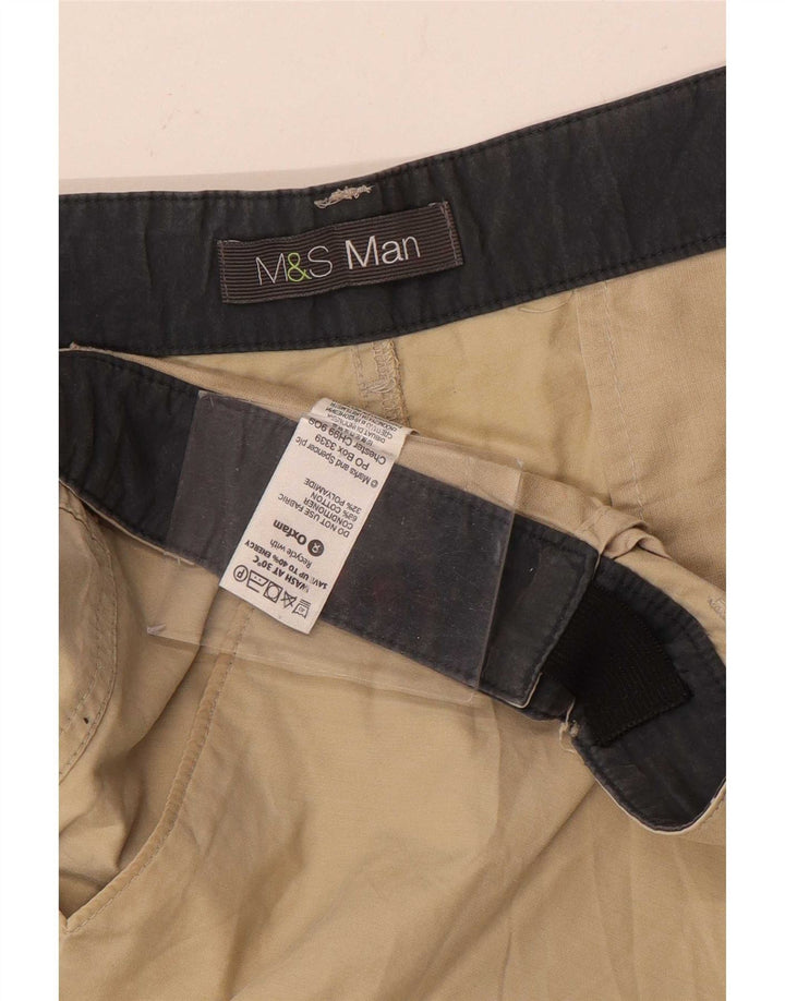 Pantaloni scurți cargo pentru bărbați Marks & Spencer W36, mari, bej, bumbac