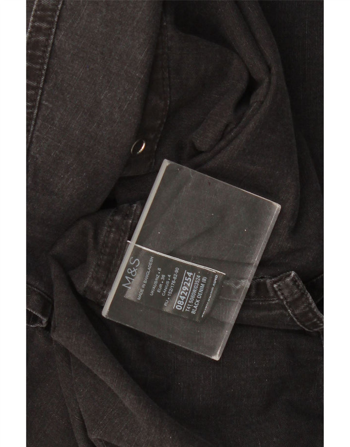 Cămașă din blugi pentru femei MARKS & SPENCER UK 8, bumbac negru mic