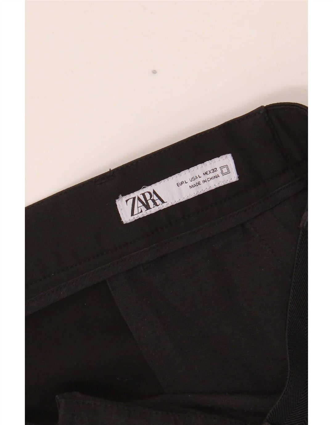 Pantaloni chino slim pentru bărbați Zara L32 L27 Negru