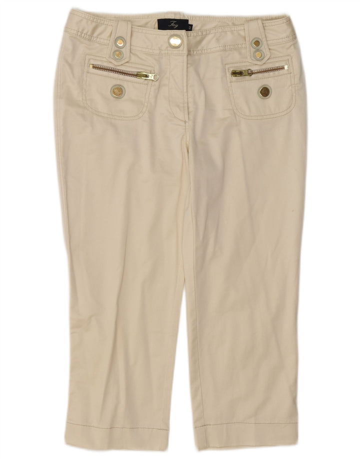 Pantaloni Capri Fay pentru femei IT 44 Medium W30 L20 Bumbac alb