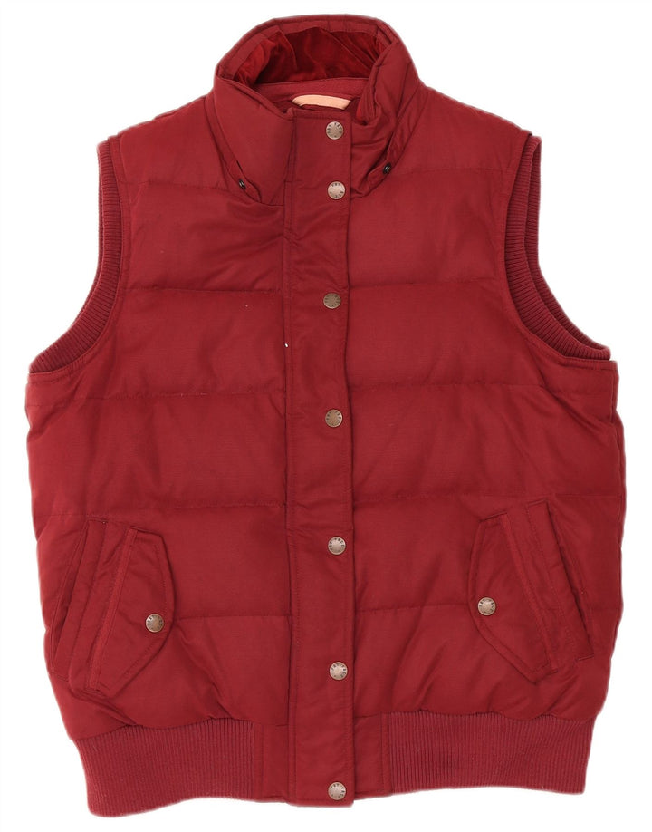 Gilet căptușit pentru femei Fat Face UK 14 Large Maroon Poliester
