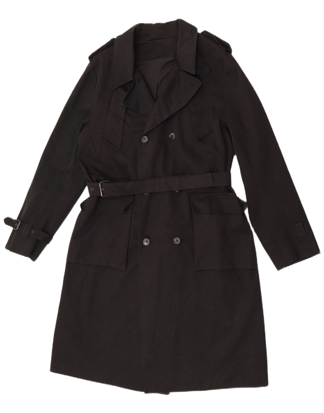 Trench pentru femei La Redoute UK 16, mare, negru, bumbac