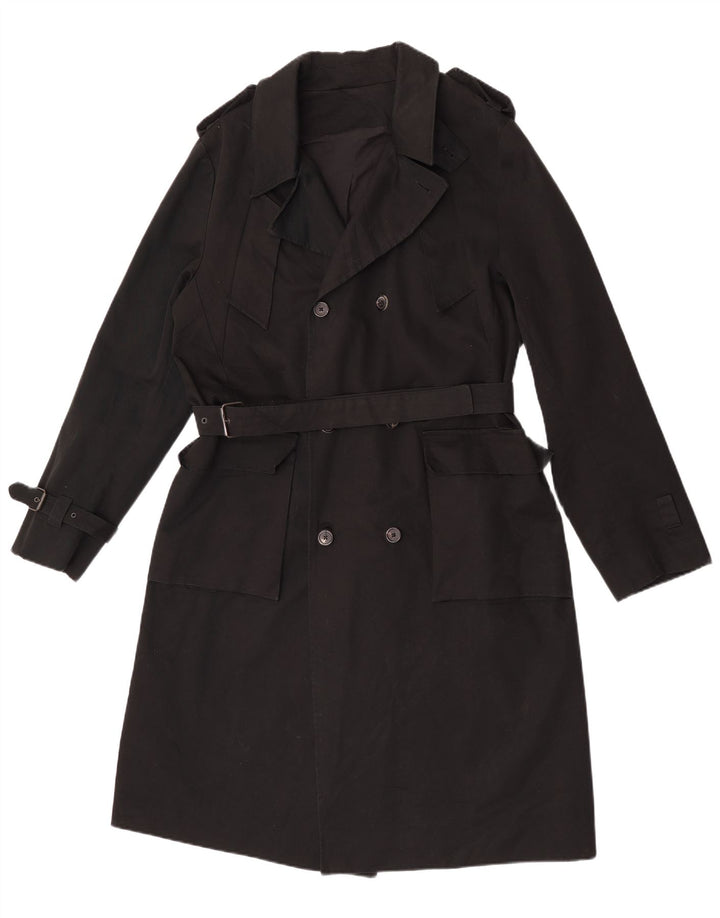Trench pentru femei La Redoute UK 16, mare, negru, bumbac