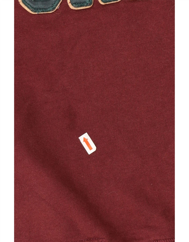 Hanorac grafic pentru bărbați Superdry Pulover mare din bumbac burgundy