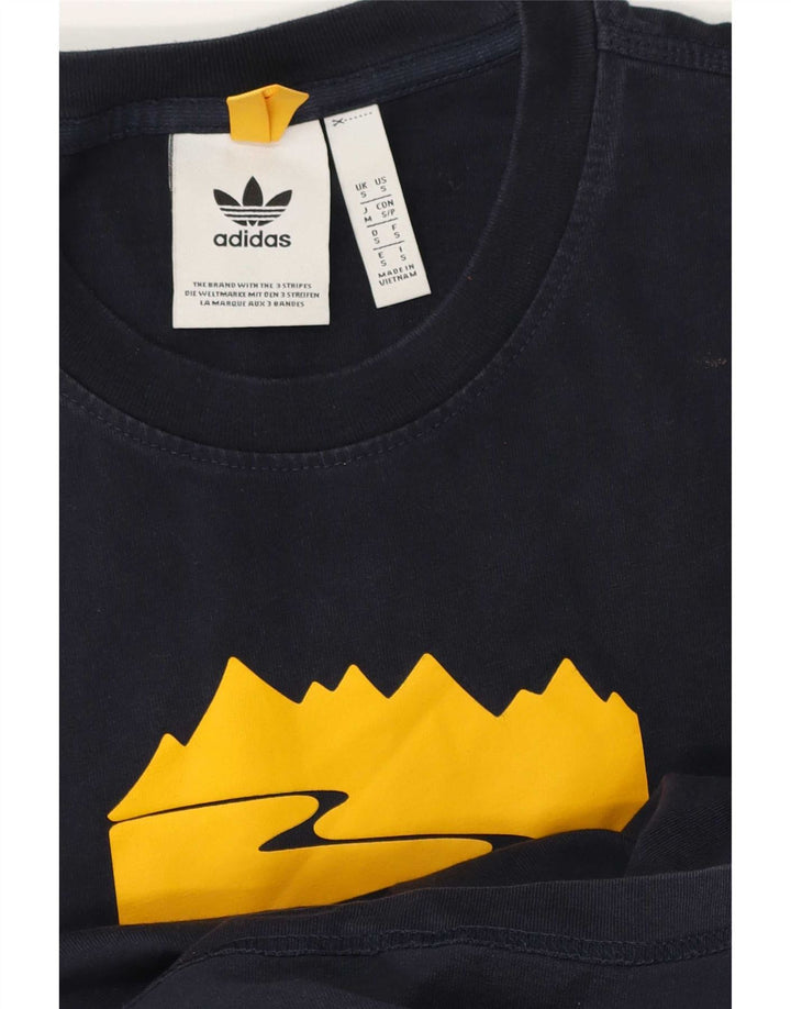 Tricou grafic pentru bărbați Adidas Top mic, bleumarin