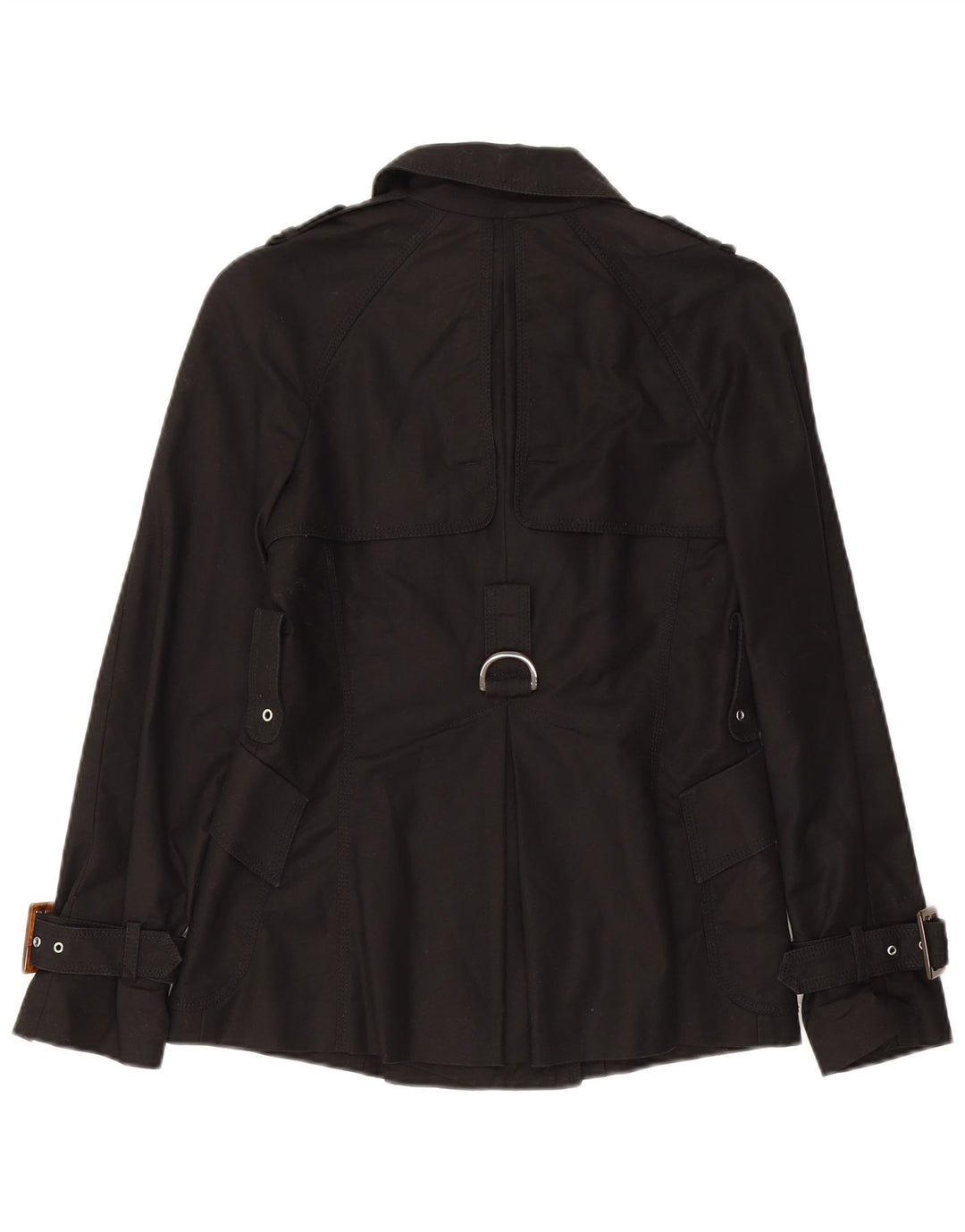 Trench pentru femei Zara UK 10 Bumbac negru mic
