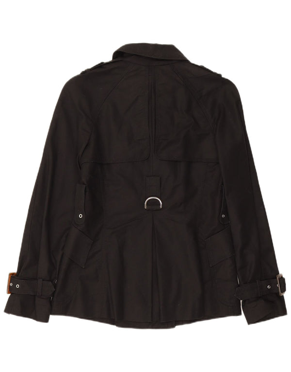 Trench pentru femei Zara UK 10 Bumbac negru mic