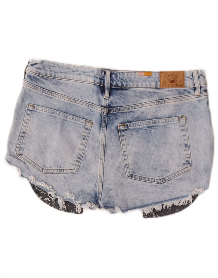 Pantaloni caldi din denim învechit pentru femei Superdry W32, bumbac albastru mare