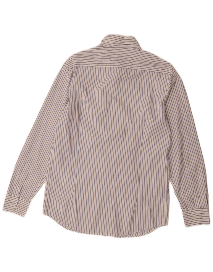Cămașă Massimo Dutti pentru bărbați, bumbac cu dungi alb medii