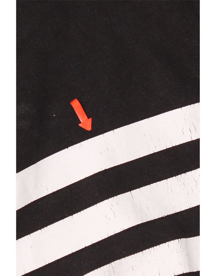 Hanorac grafic pentru bărbați Adidas Jumper mare, negru, bumbac