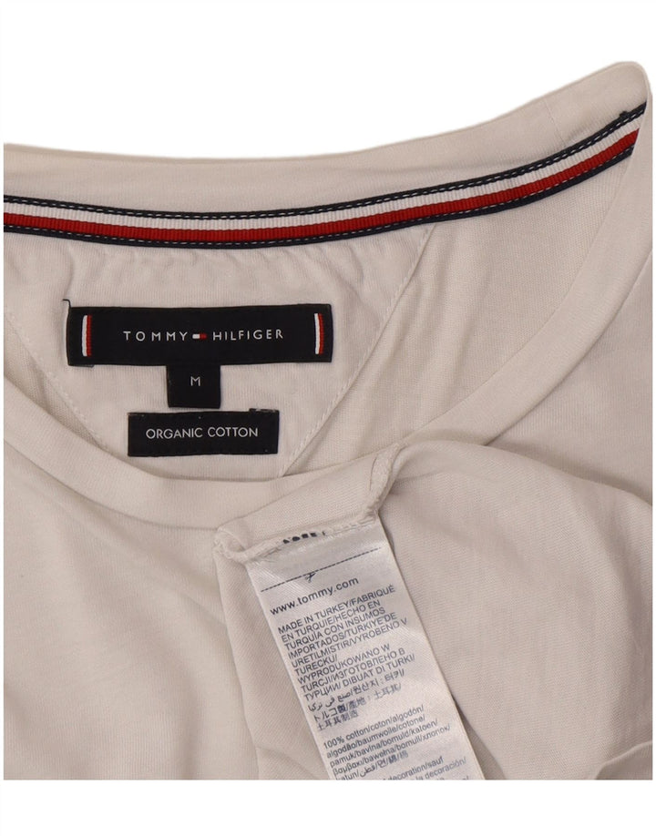 Tricou grafic Tommy Hilfiger pentru bărbați Top mediu din bumbac alb