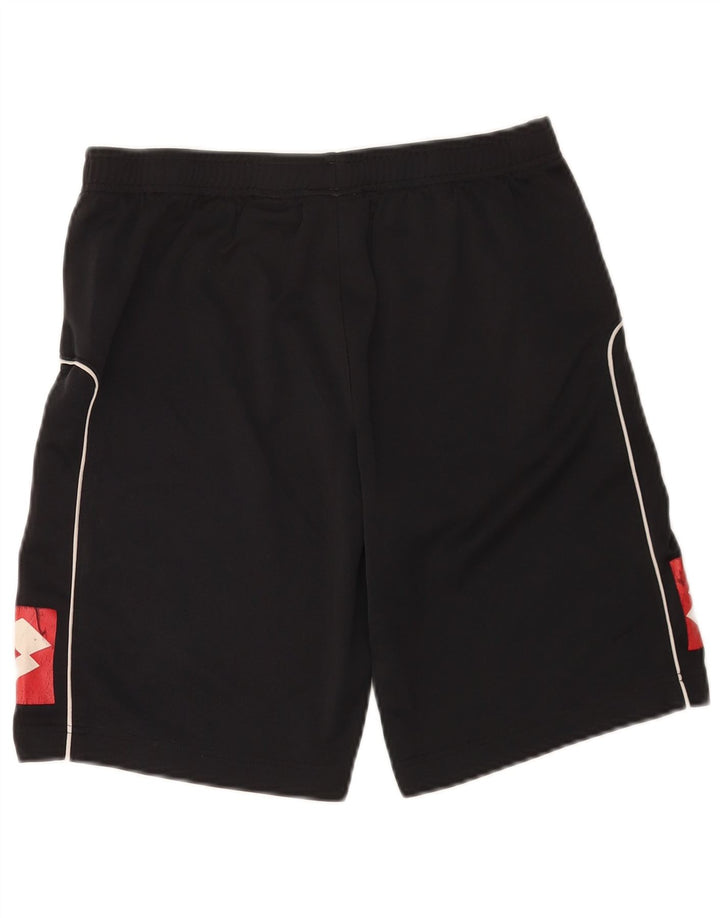 Pantaloni scurți sport grafic LOTTO pentru bărbați UK 38/40 Poliester mediu negru