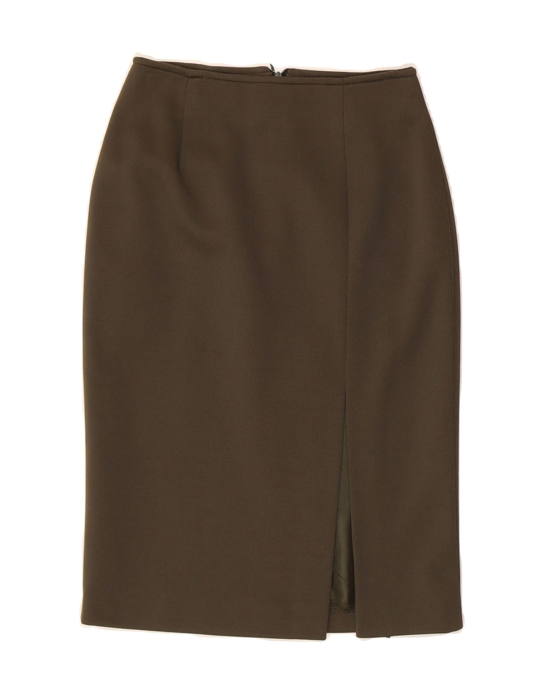VINTAGE Womens Pencil Skirt W26 Small  Khaki Polyester Vintage Vintage and Second-Hand Vintage from Messina Hembry 