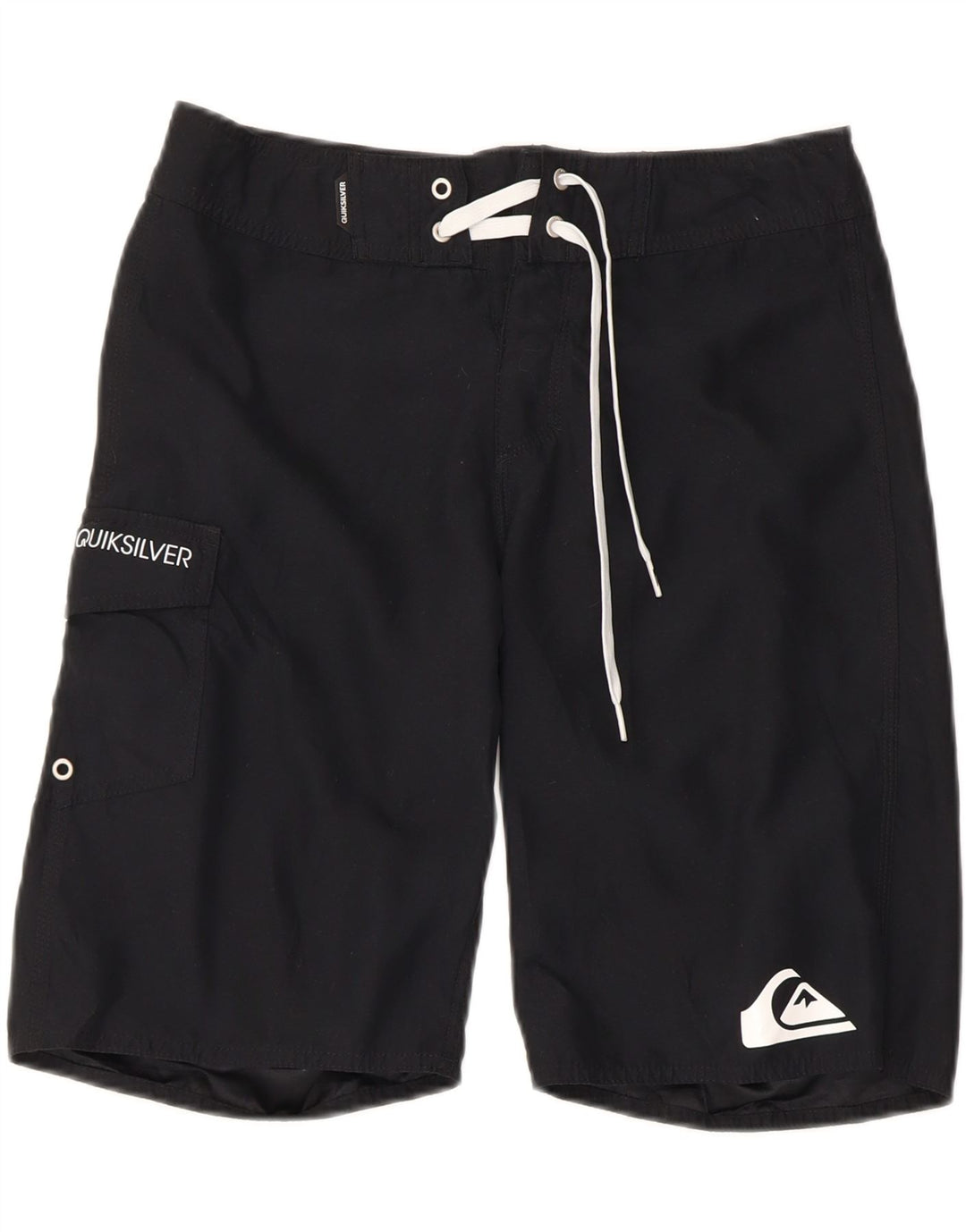 Pantaloni scurți de înot grafic Quiksilver pentru bărbați, poliester negru mic
