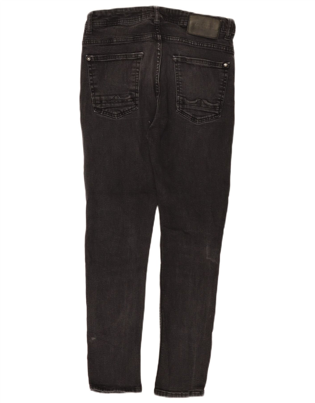 Blugi skinny de damă învechiți de ZARA EU 40 Mediu L31 L25 Bumbac negru