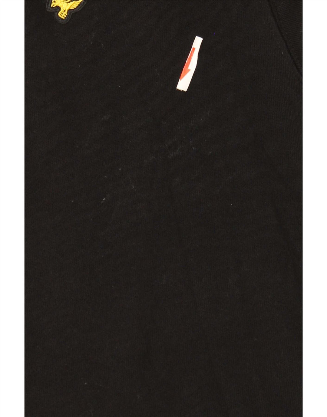 Pulover Lyle & Scott pentru bărbați, bumbac mediu negru