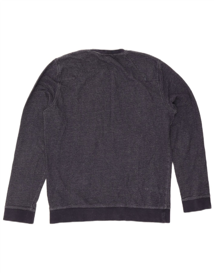 Hanorac grafic pentru bărbați Calvin Klein Jeans Pulover mediu bleumarin
