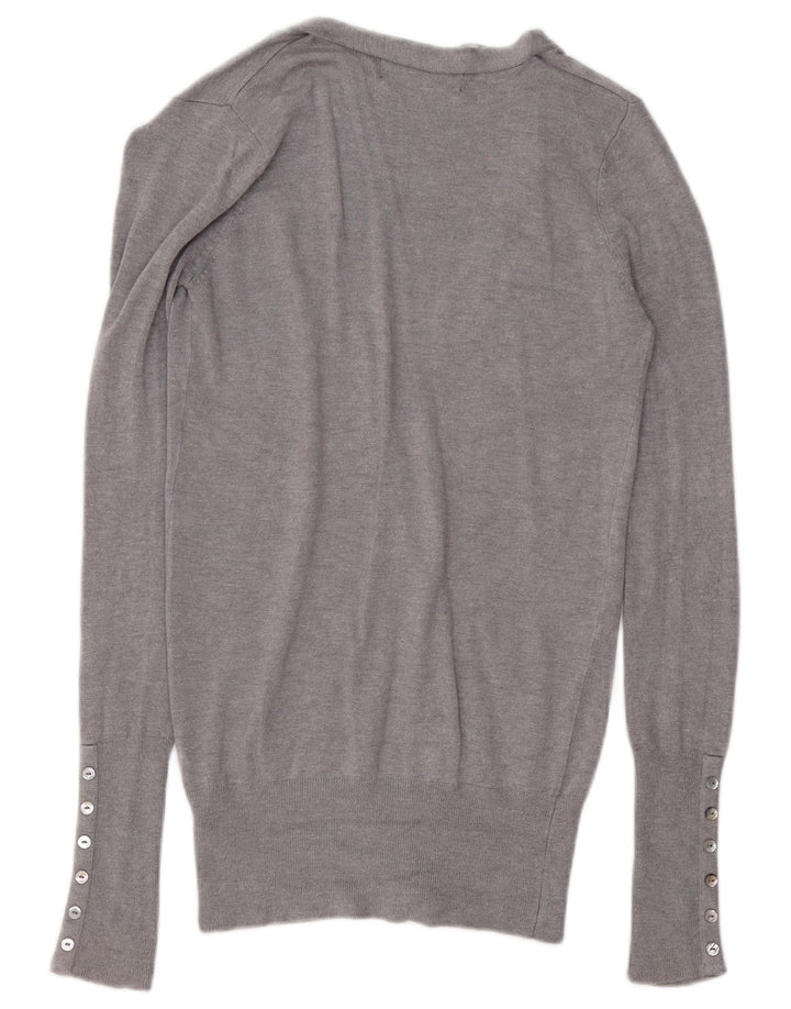 Pulover cardigan pentru femei ZARA UK 10 mic, gri, raion