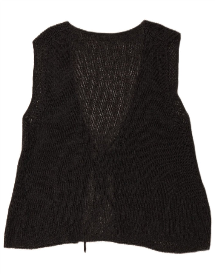 Pulover cardigan fără mâneci pentru femei Massimo Dutti UK 14 gri mediu
