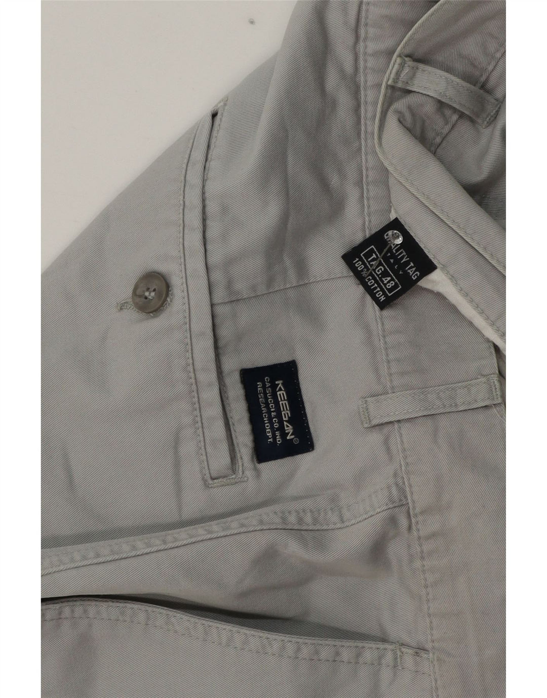 Pantaloni cargo drepti pentru bărbați KEEGAN IT 48 Medium W32 L30 bumbac gri