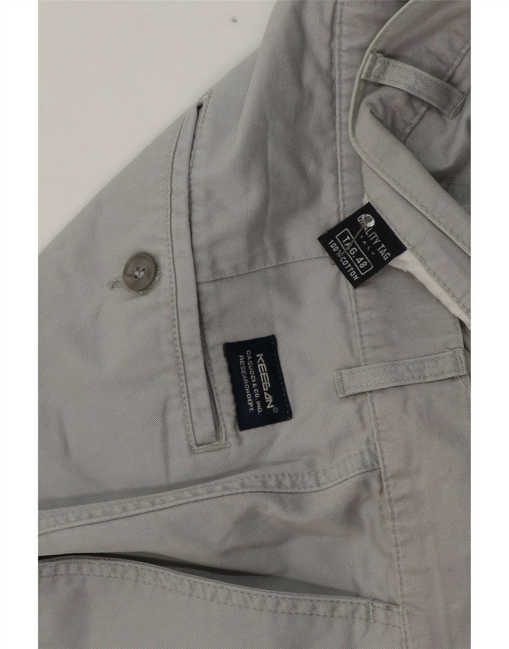 Pantaloni cargo drepti pentru bărbați KEEGAN IT 48 Medium W32 L30 bumbac gri