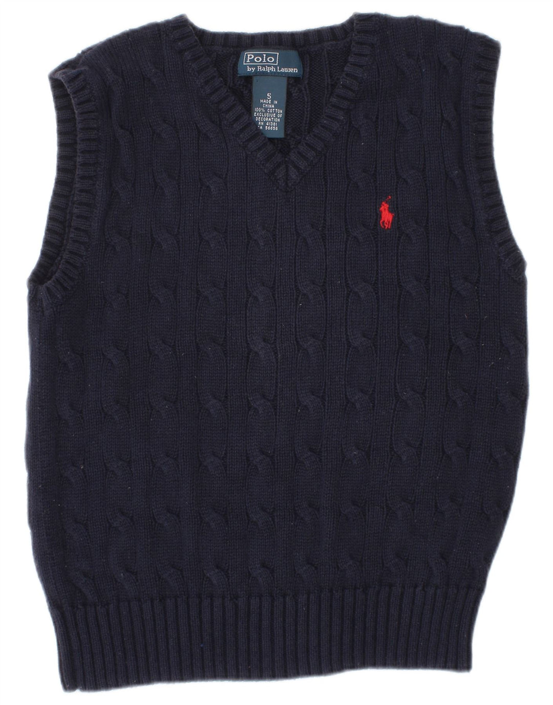 POLO RALPH LAUREN Băieți Vestă Tank Top 4-5 Ani Bleumarin Bumbac