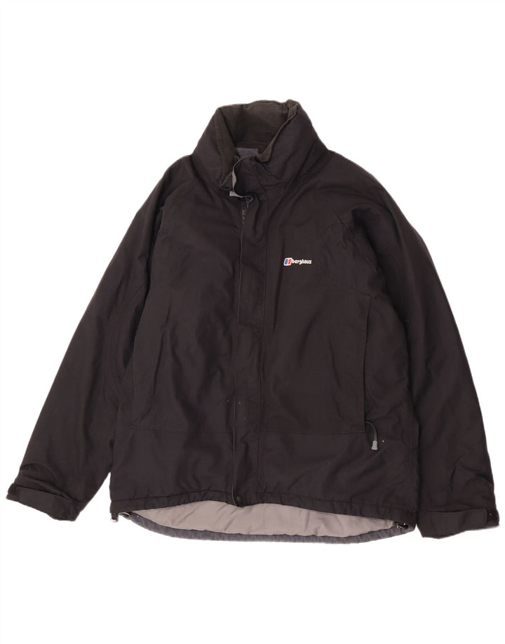 Jachetă de ploaie cu glugă pentru bărbați Berghaus UK 38 Nylon mediu negru